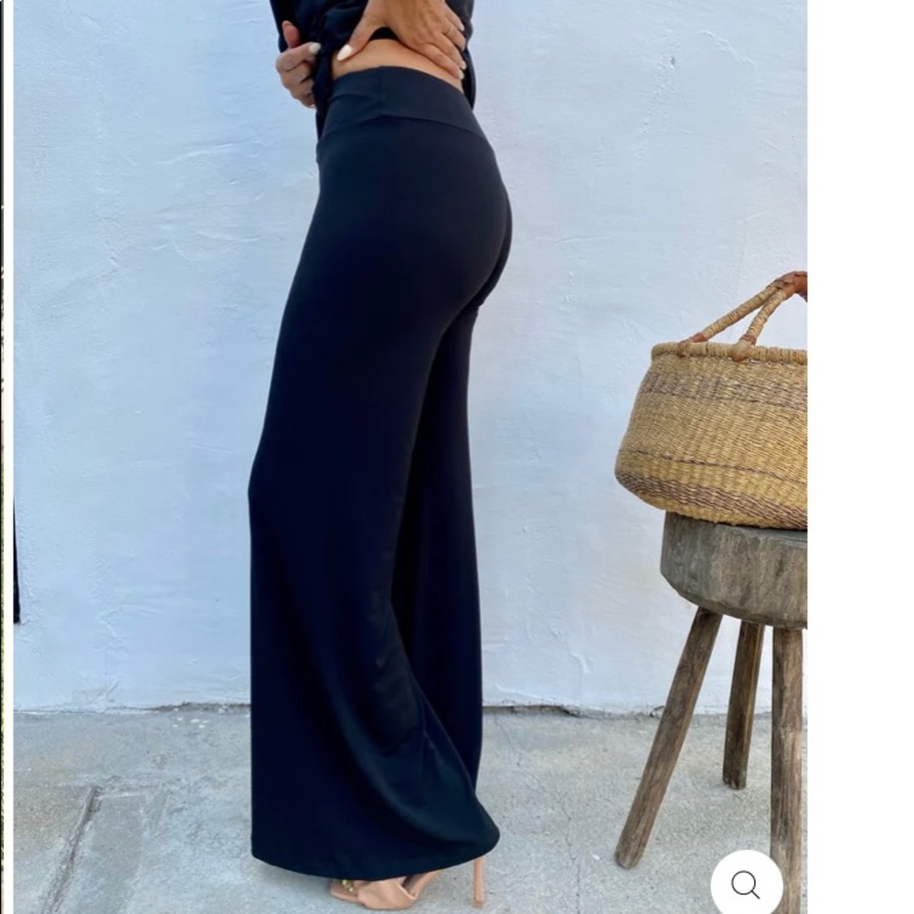 Veronica M Black Wide Leg Pant